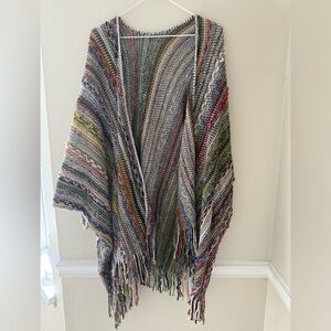 Multicolor Knit Kimono